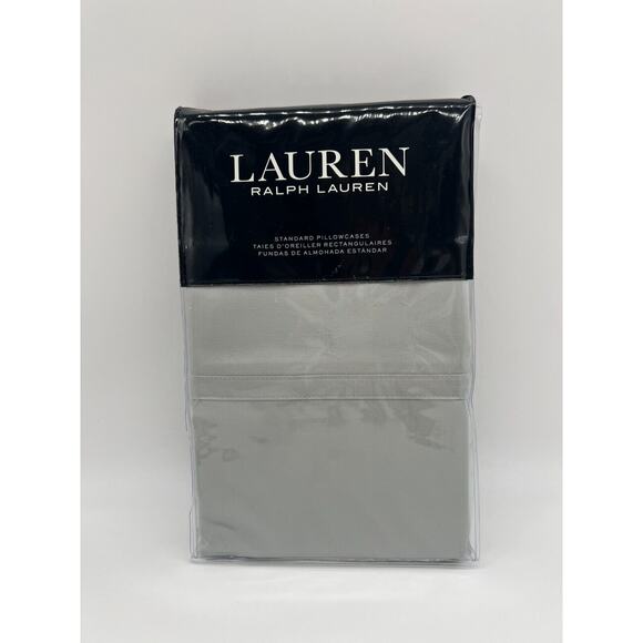 Lauren Ralph Lauren Spencer Solid Sateen Standard Pillowcases Sage NWT - Picture 1 of 12